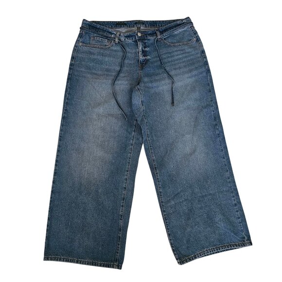 Wild Fable Women's Blue Light Wash Cotton Denim Low Rise Baggy Jean Size 17 - Picture 3 of 16